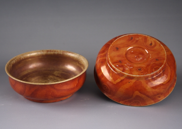 仿木纹釉碗 仿木纹釉碗